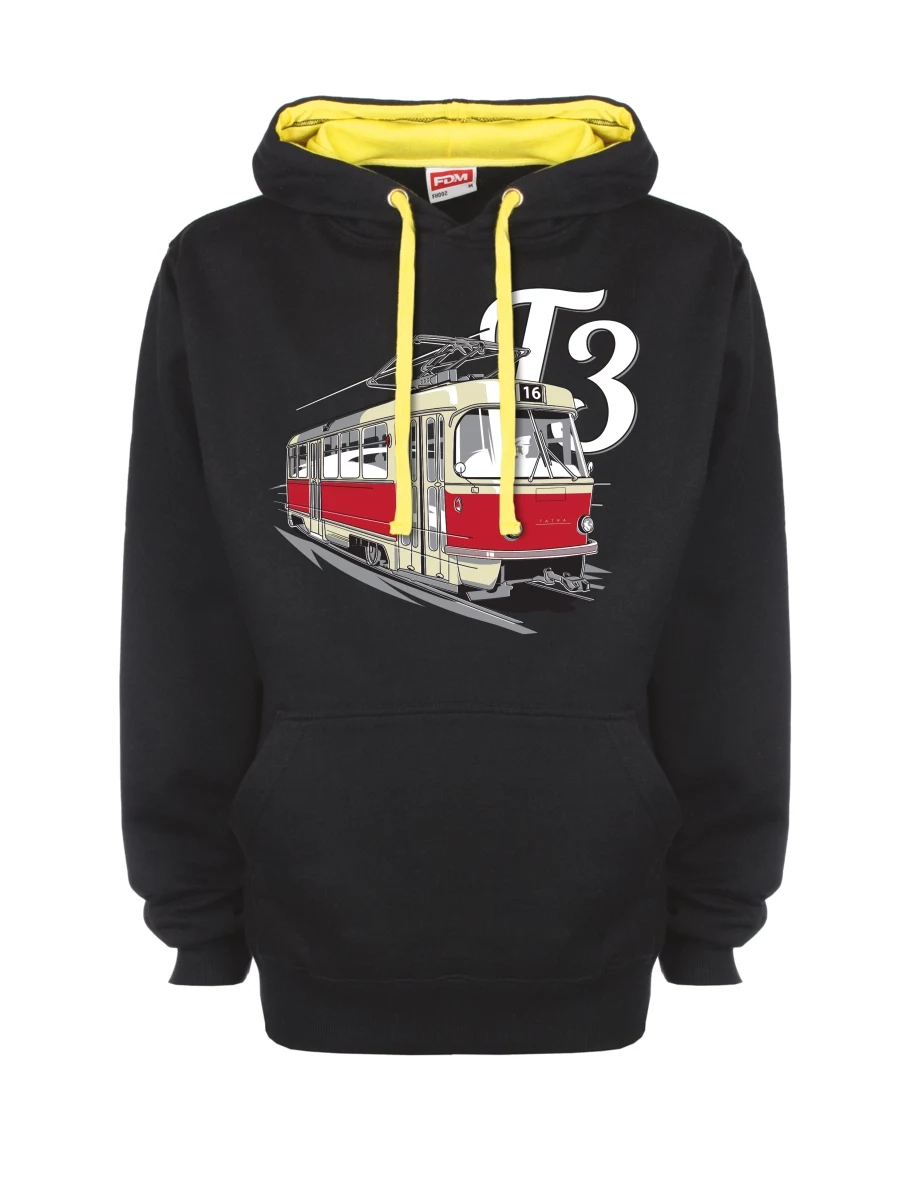 Yellow-black sweatshirt Tram T3