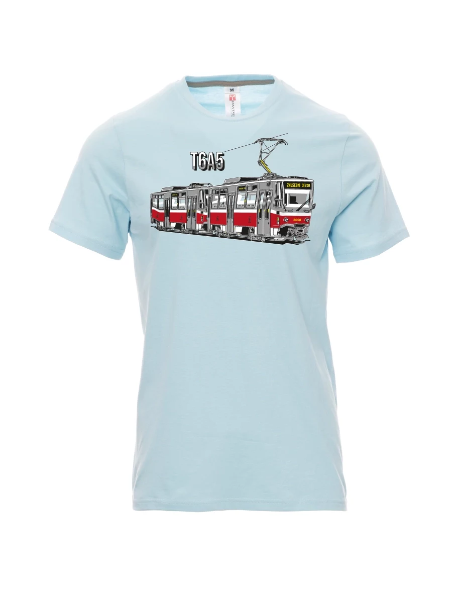 Pale blue men´s T-shirt Tram T6A5