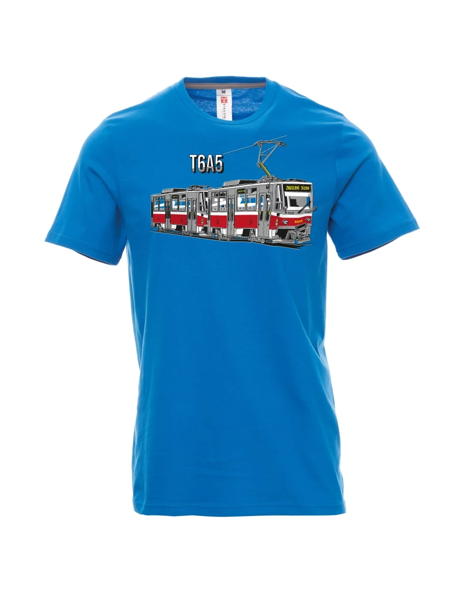 Light blue men´s T-shirt Tram T6A5