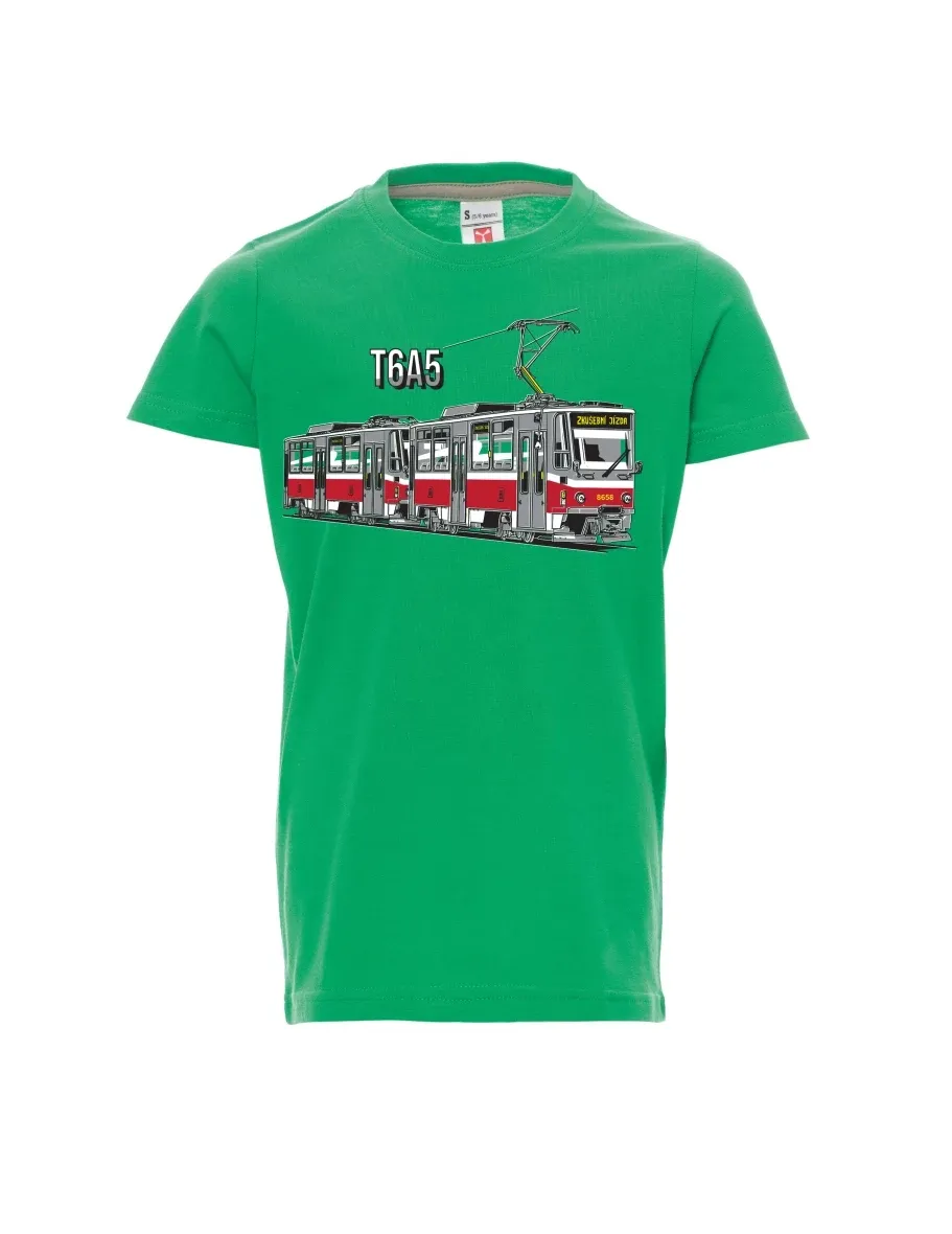 Green children´s T-shirt Tram T6A5