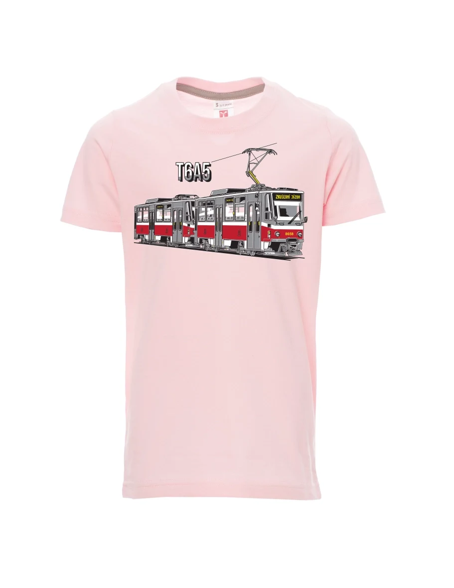 Light pink children´s T-shirt Tram T6A5