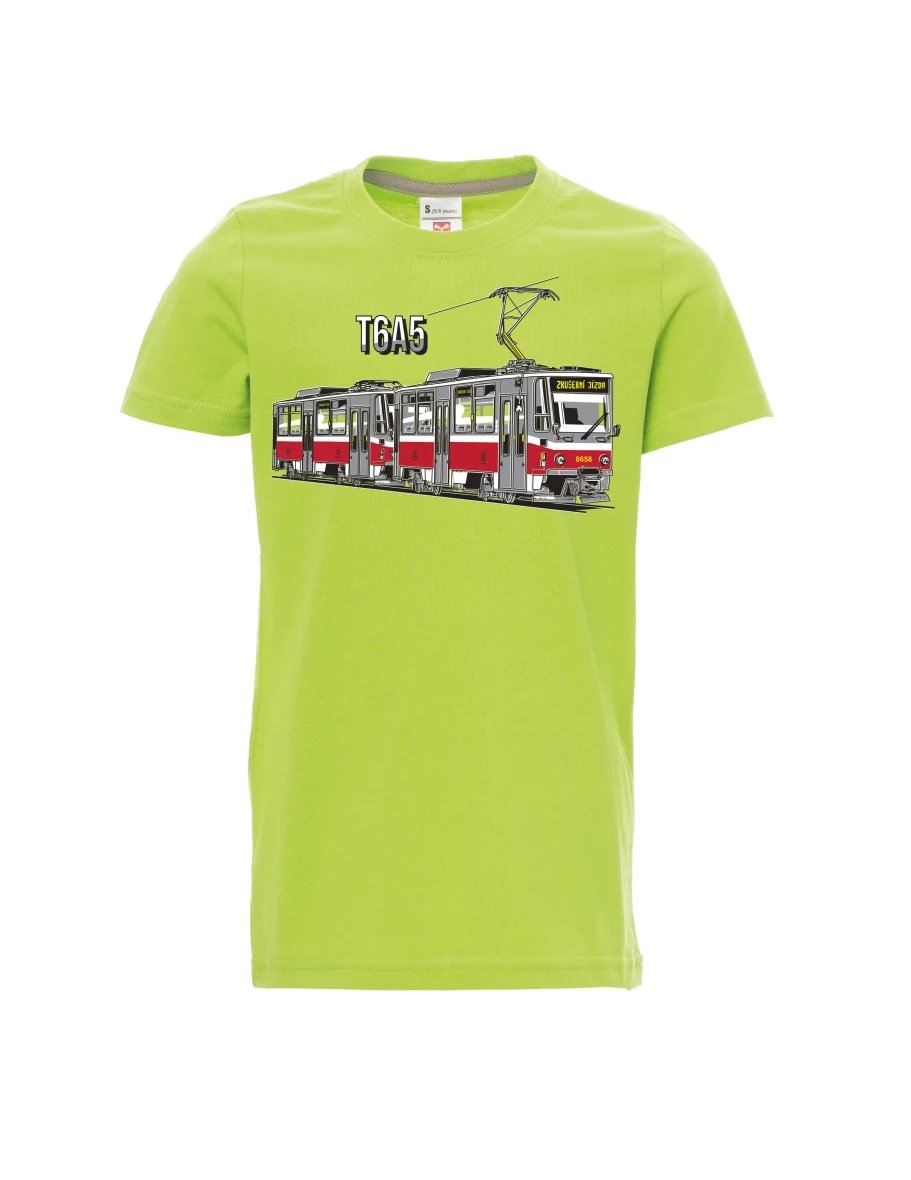 Light green children´s T-shirt Tram T6A5