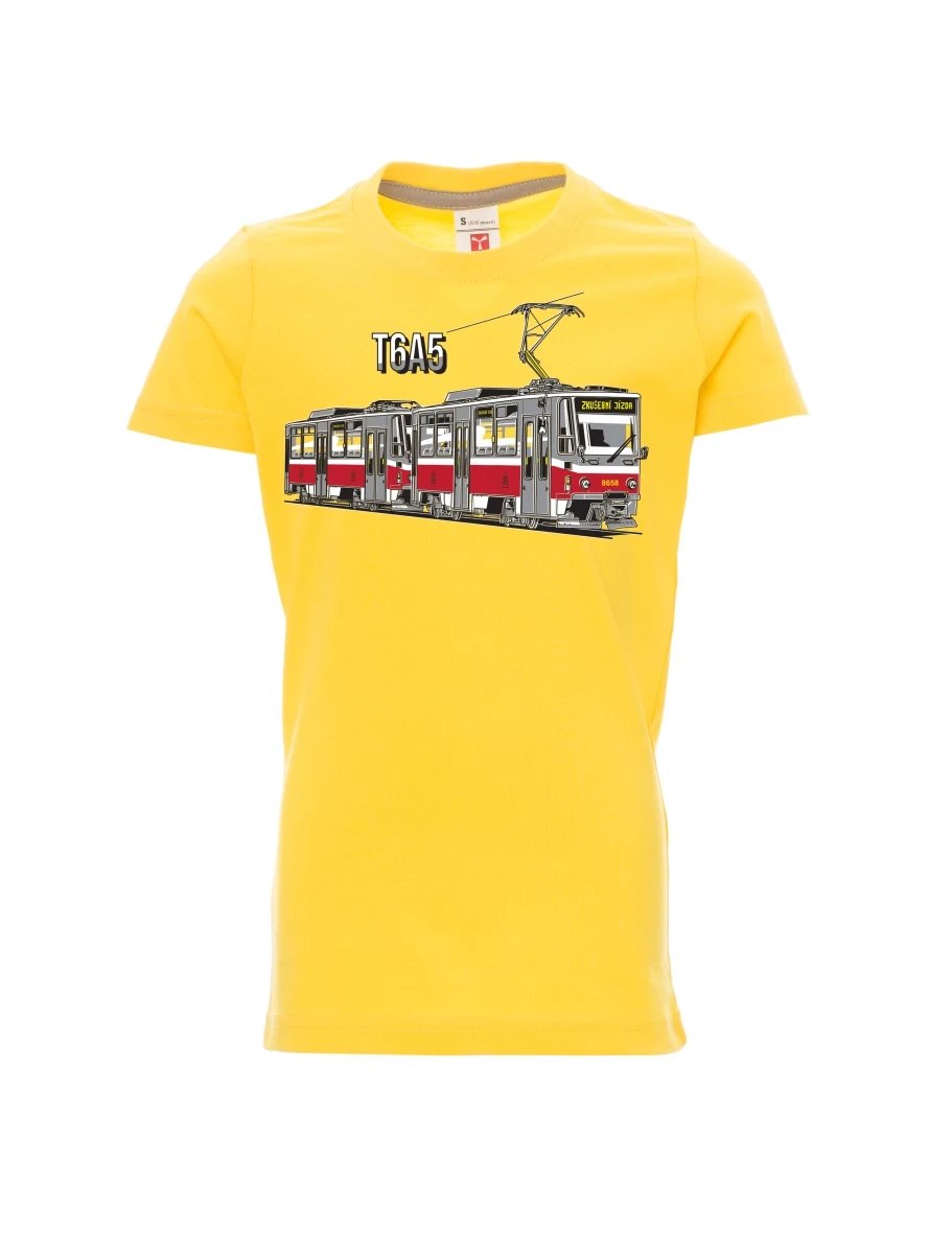 Yellow children´s T-shirt Tram T6A5