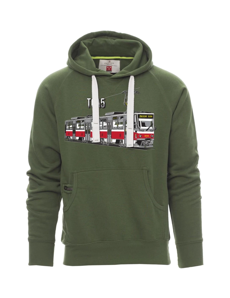 Dark green men´s sweatshirt Tram T6A5