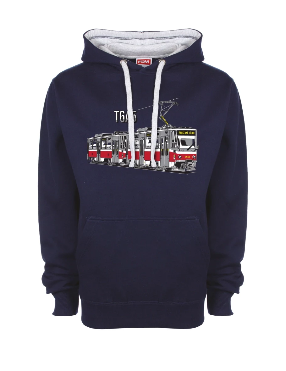 Grey-navy sweatshirt Tram T6A5