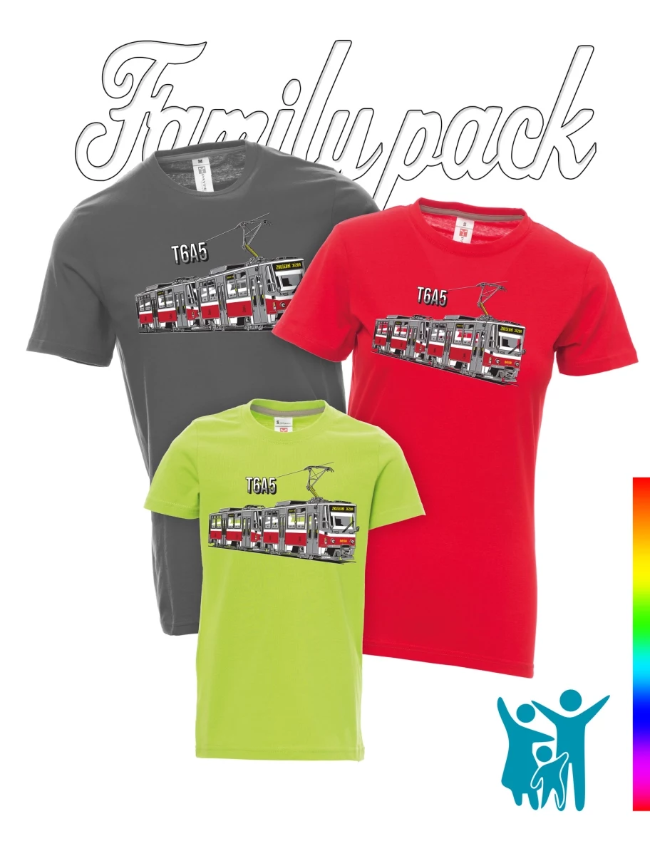 Family set of t-shirts Tram T6A5