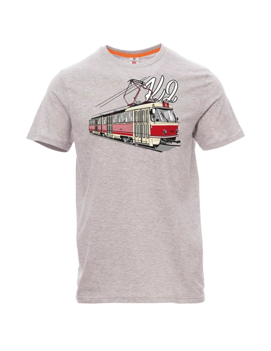 Gray melange men´s T-shirt Tram K2