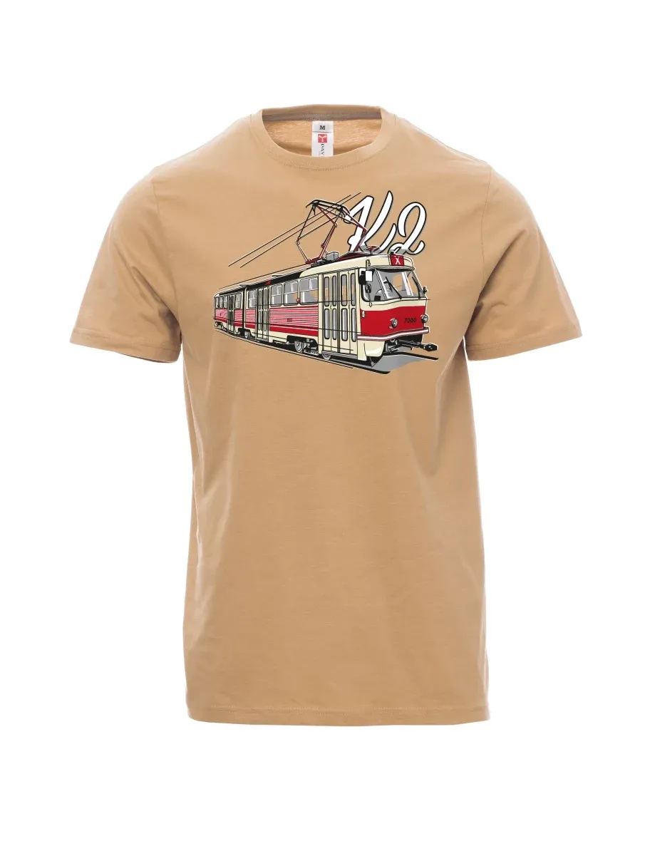 Brown men´s T-shirt Tram K2