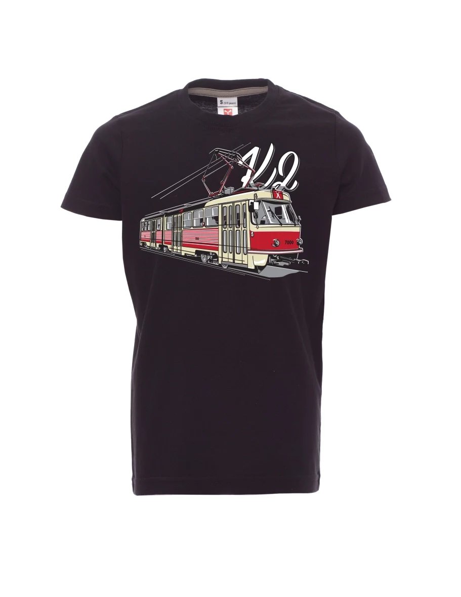 Black children´s T-shirt Tram K2