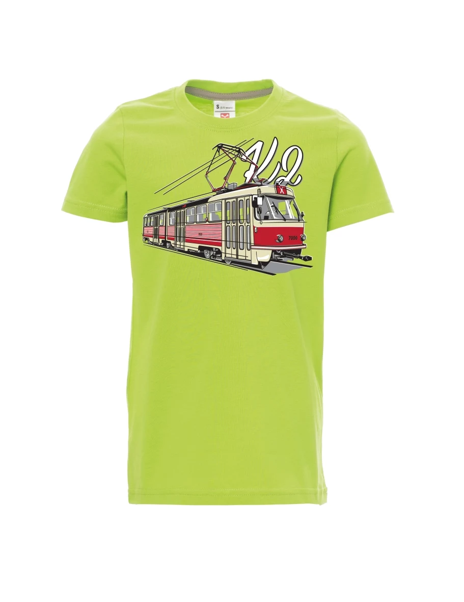Light green children´s T-shirt Tram K2
