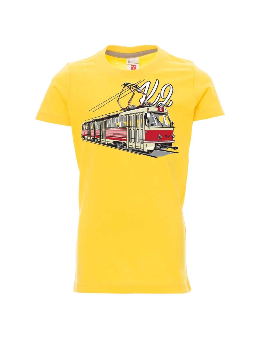 Yellow children´s T-shirt Tram K2