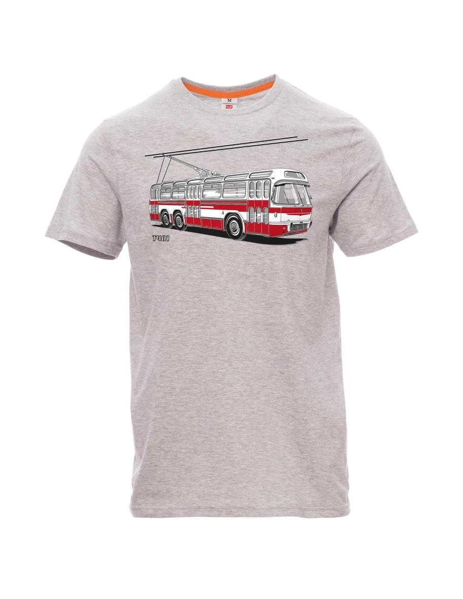 Gray melange men´s T-shirt Trolley  T401