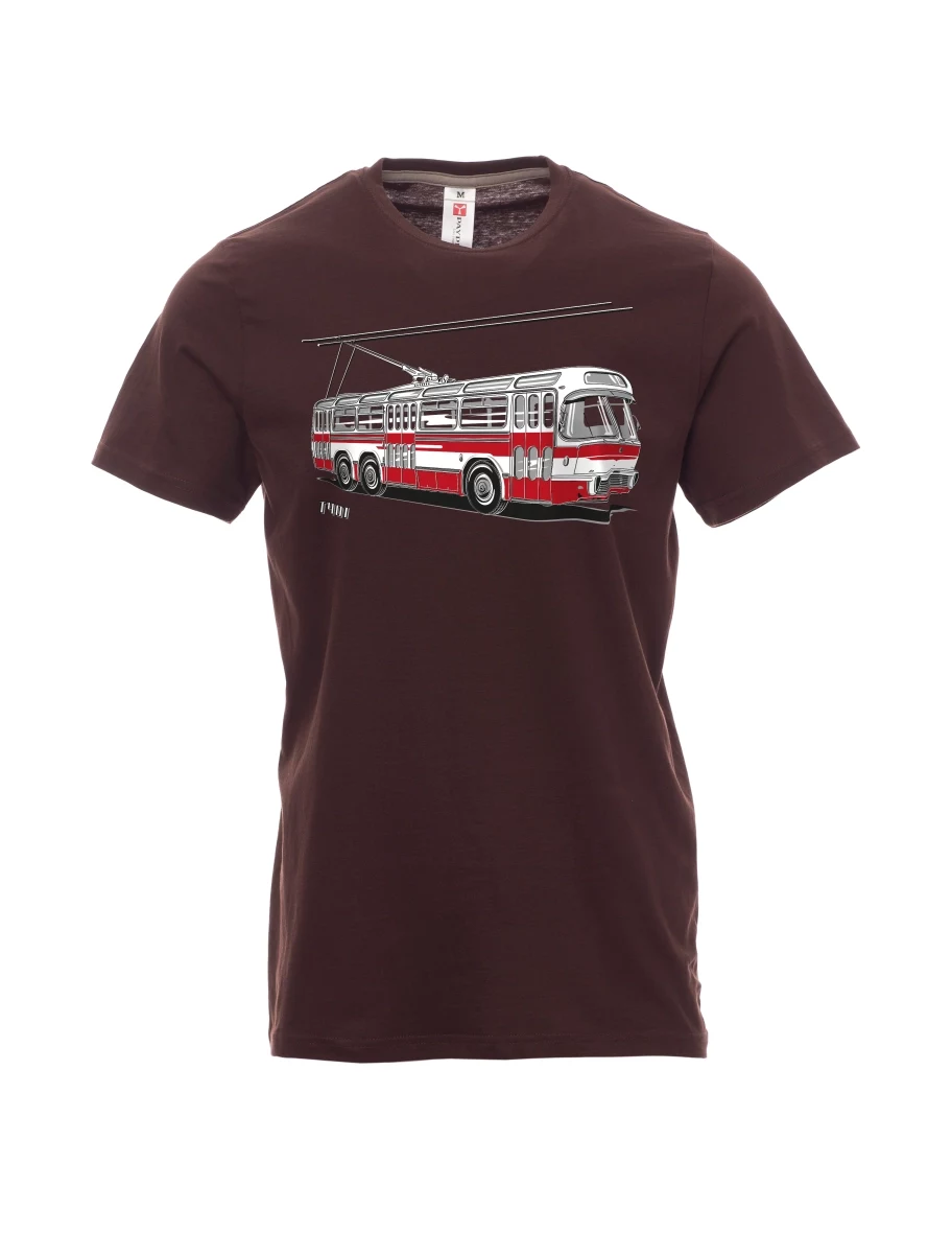 Dark brown men´s T-shirt Trolley  T401
