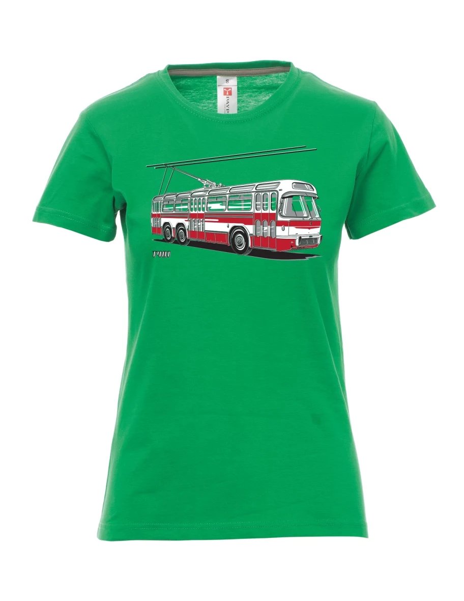 Green women´s T-shirt Trolley  T401