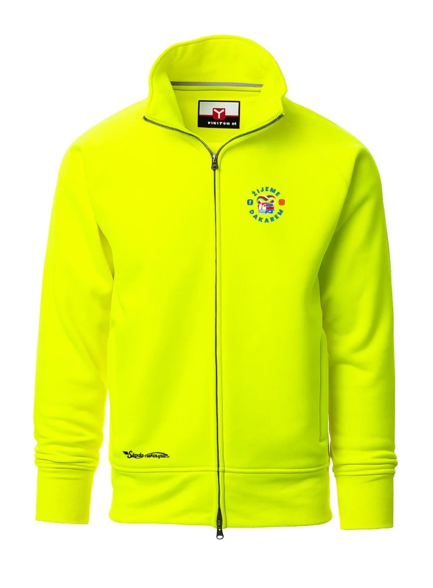 Fluorescent men's sweatshirt We live in Dakar with zpiem