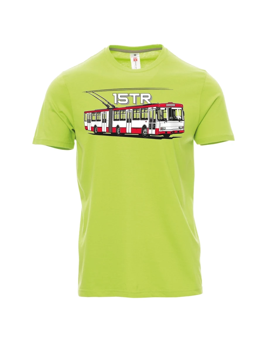 Light green men´s T-shirt Trolleybus 15TR