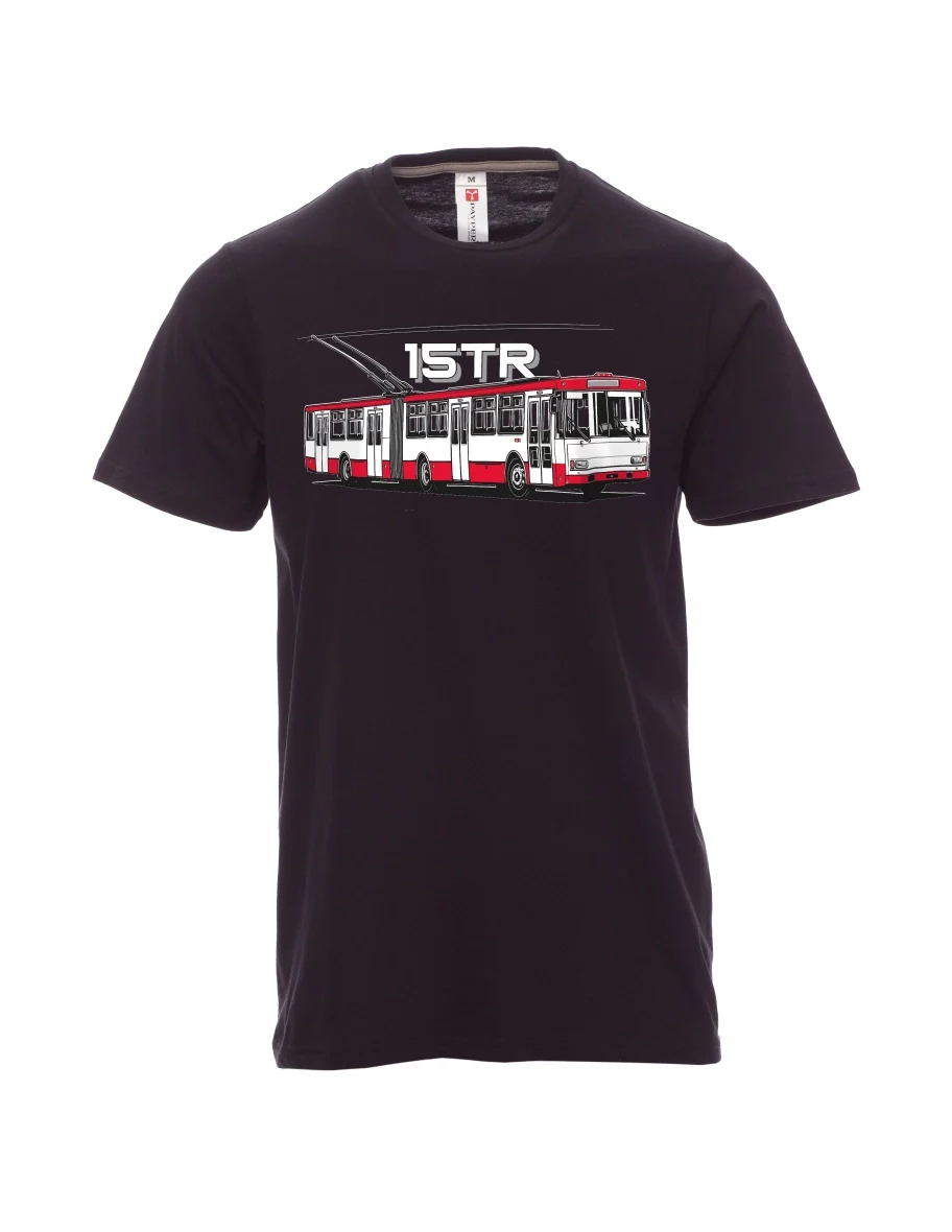 Black men´s T-shirt Trolleybus 15TR
