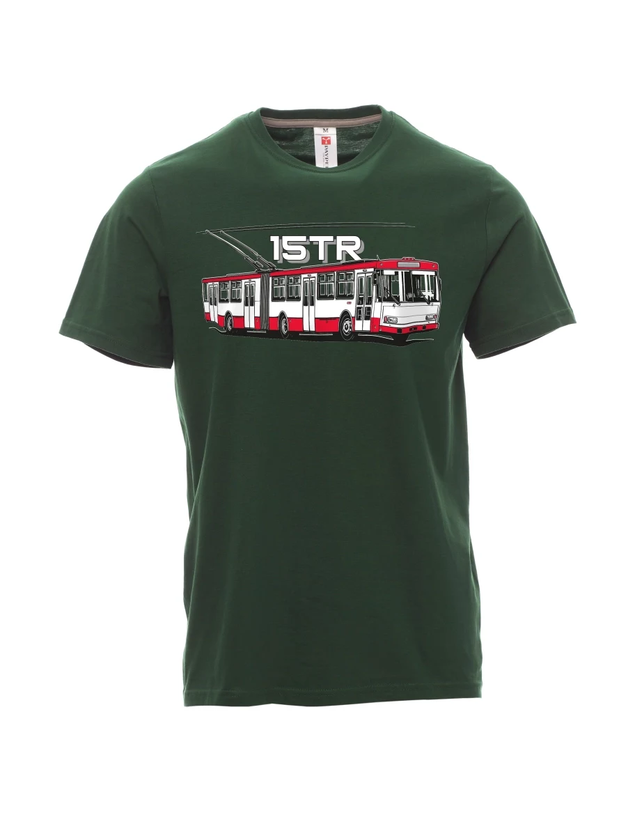 Dark green men´s T-shirt Trolleybus 15TR
