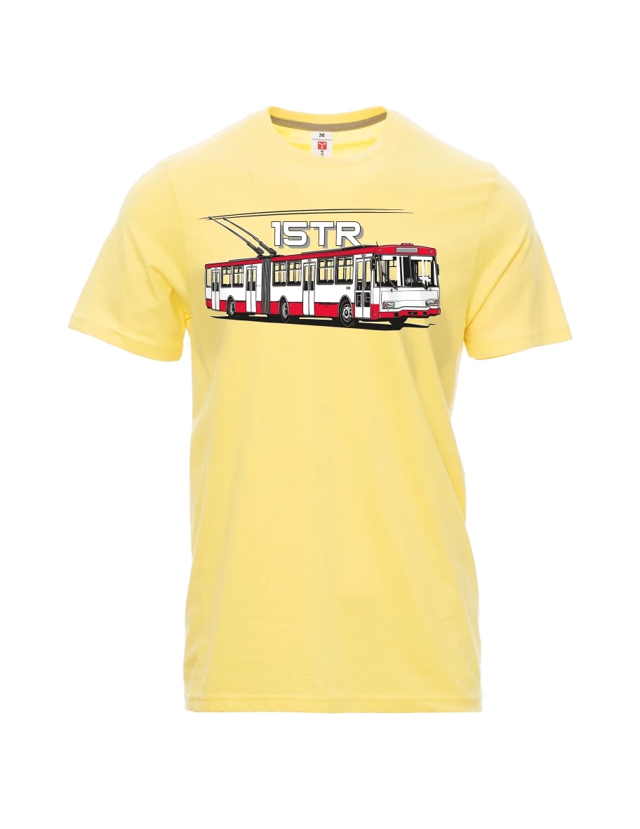 Light yellow men´s T-shirt Trolleybus 15TR