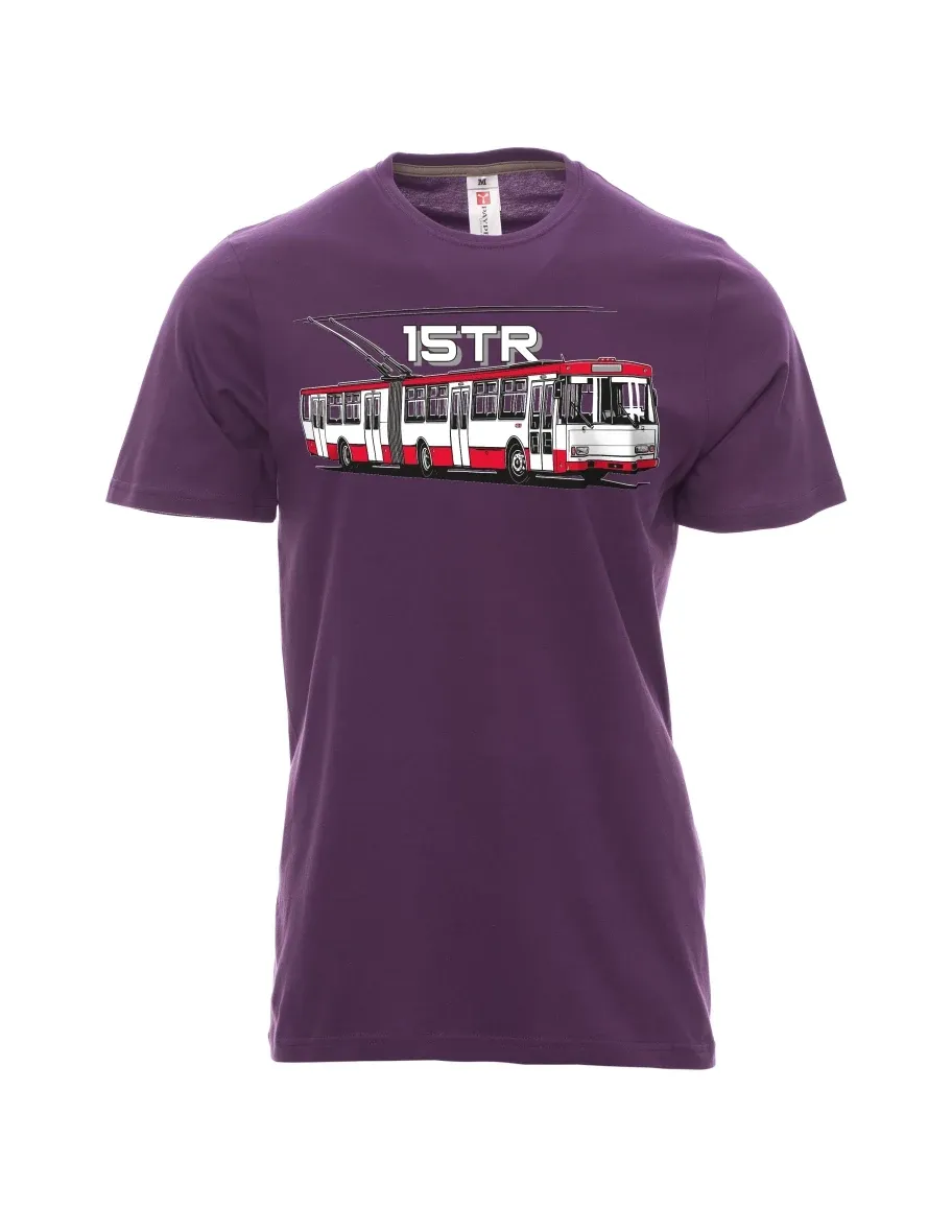 Purple men´s T-shirt Trolleybus 15TR