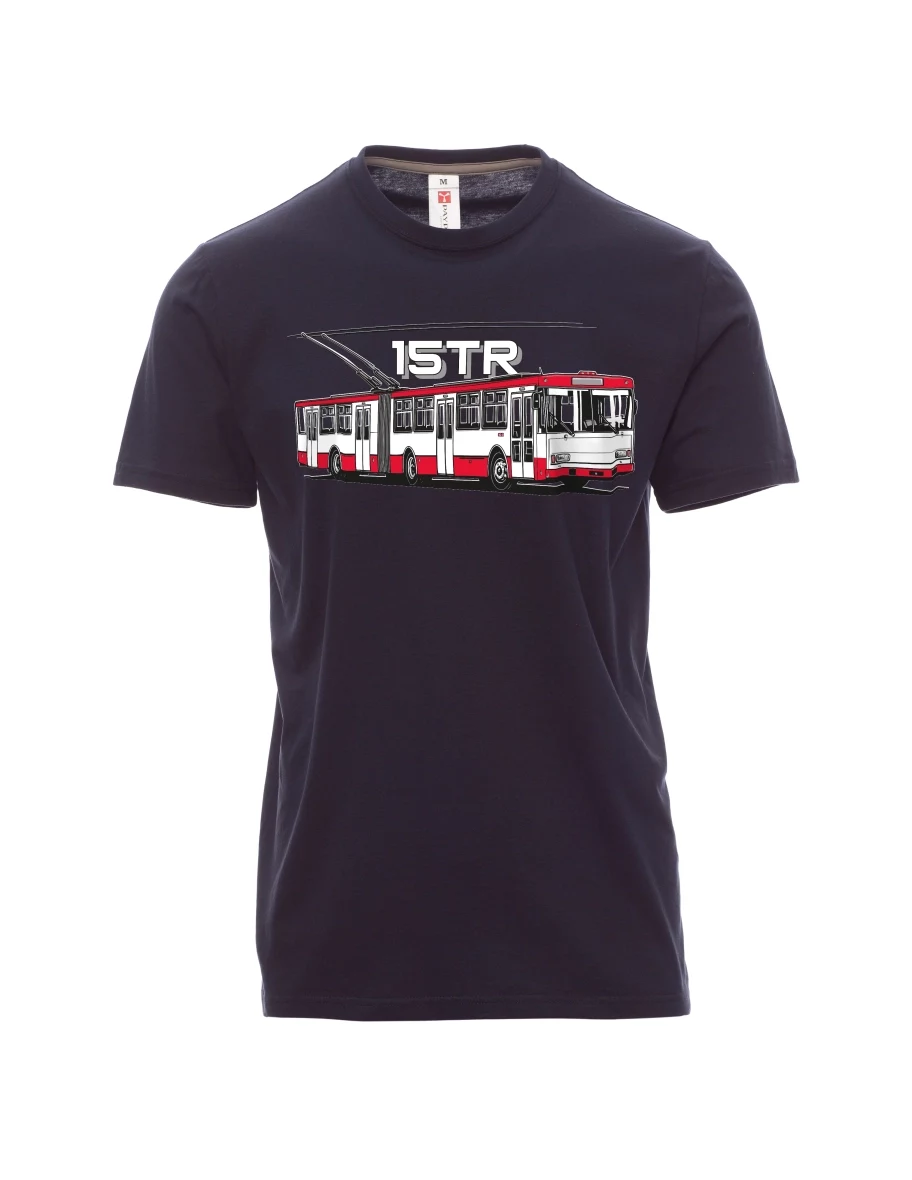 Navy men´s T-shirt Trolleybus 15TR