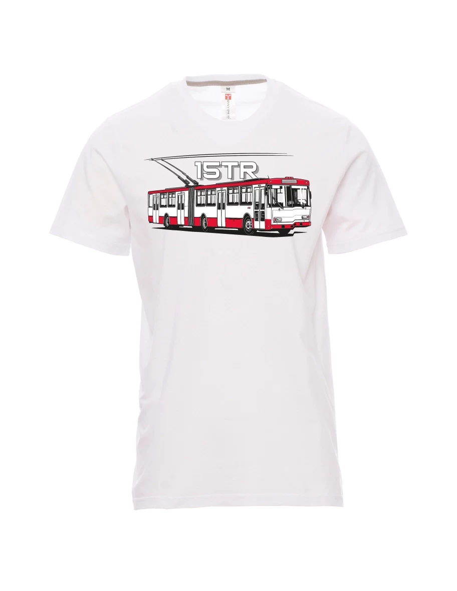 White men´s T-shirt Trolleybus 15TR