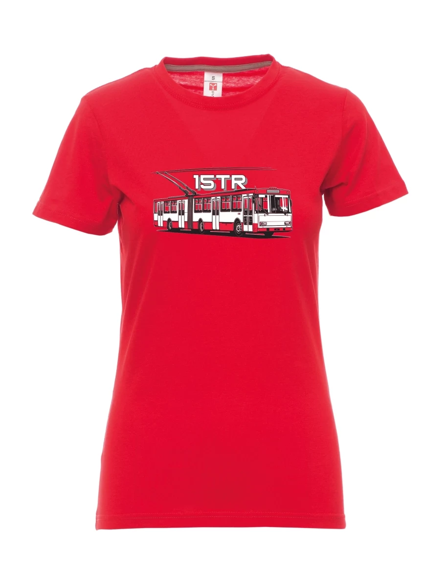 Red women´s T-shirt Trolleybus 15TR