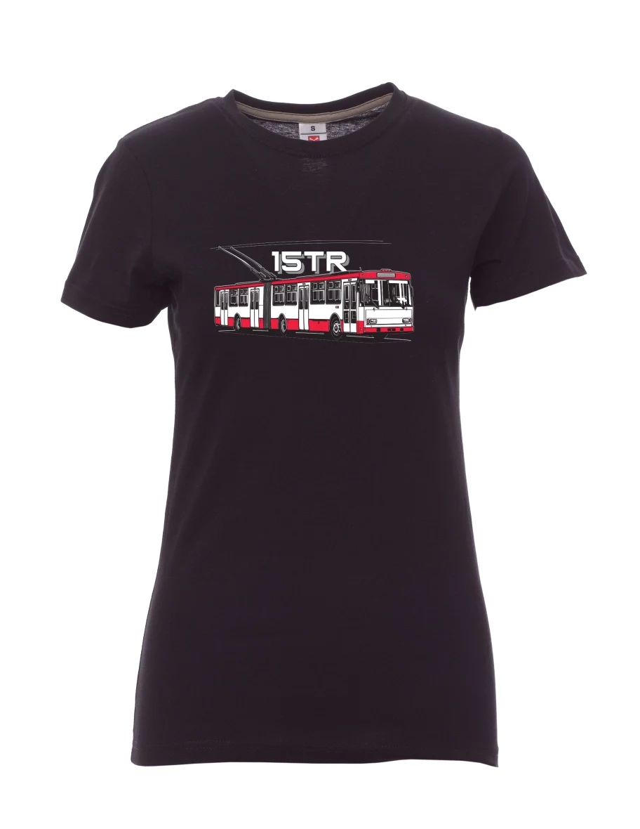 White women´s T-shirt Trolleybus 15TR