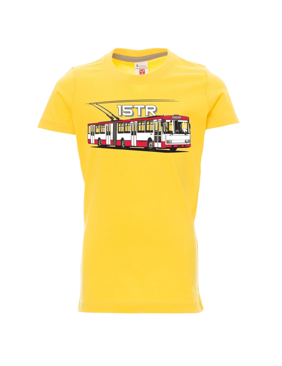 Yellow children´s T-shirt Trolleybus 15TR