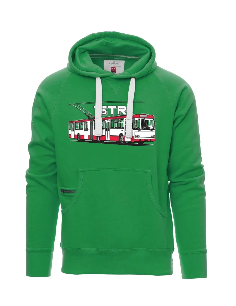 Green men´s sweatshirt Trolleybus 15TR