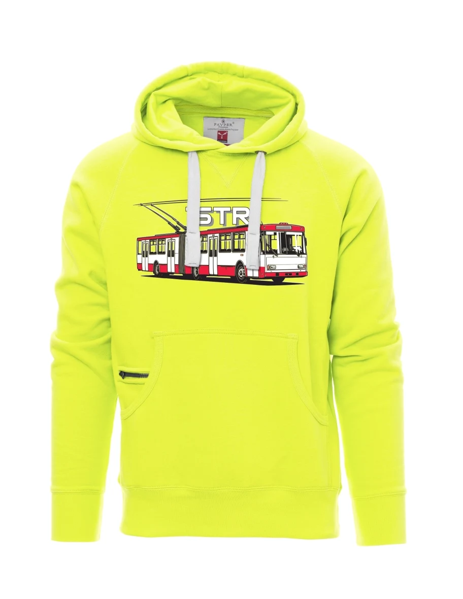 Fluorescent men´s sweatshirt Trolleybus 15TR