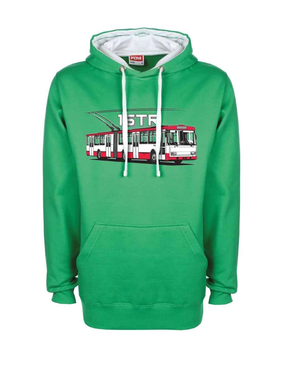 White-green sweatshirt Trolleybus 15TR