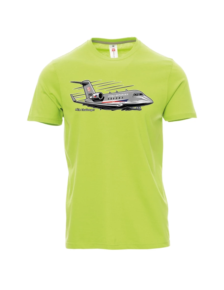 Light green men´s T-shirt Aircraft AČR Challenger