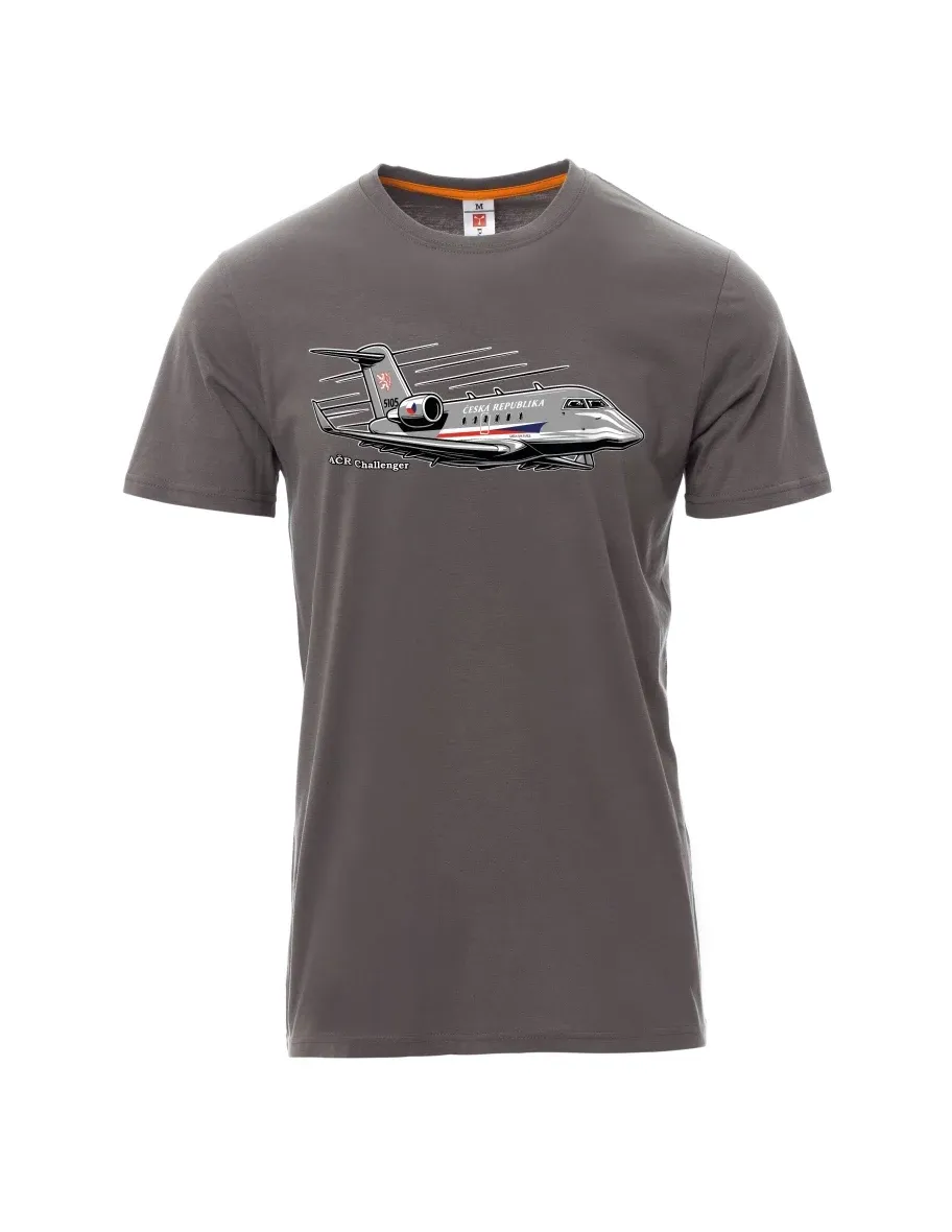 Grey men´s T-shirt Aircraft AČR Challenger
