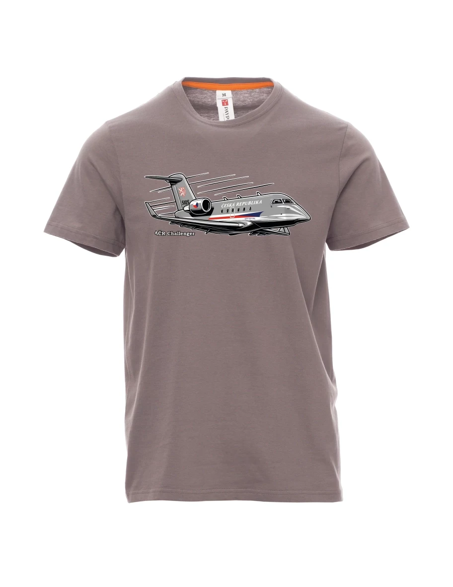 Steel gray men´s T-shirt Aircraft AČR Challenger