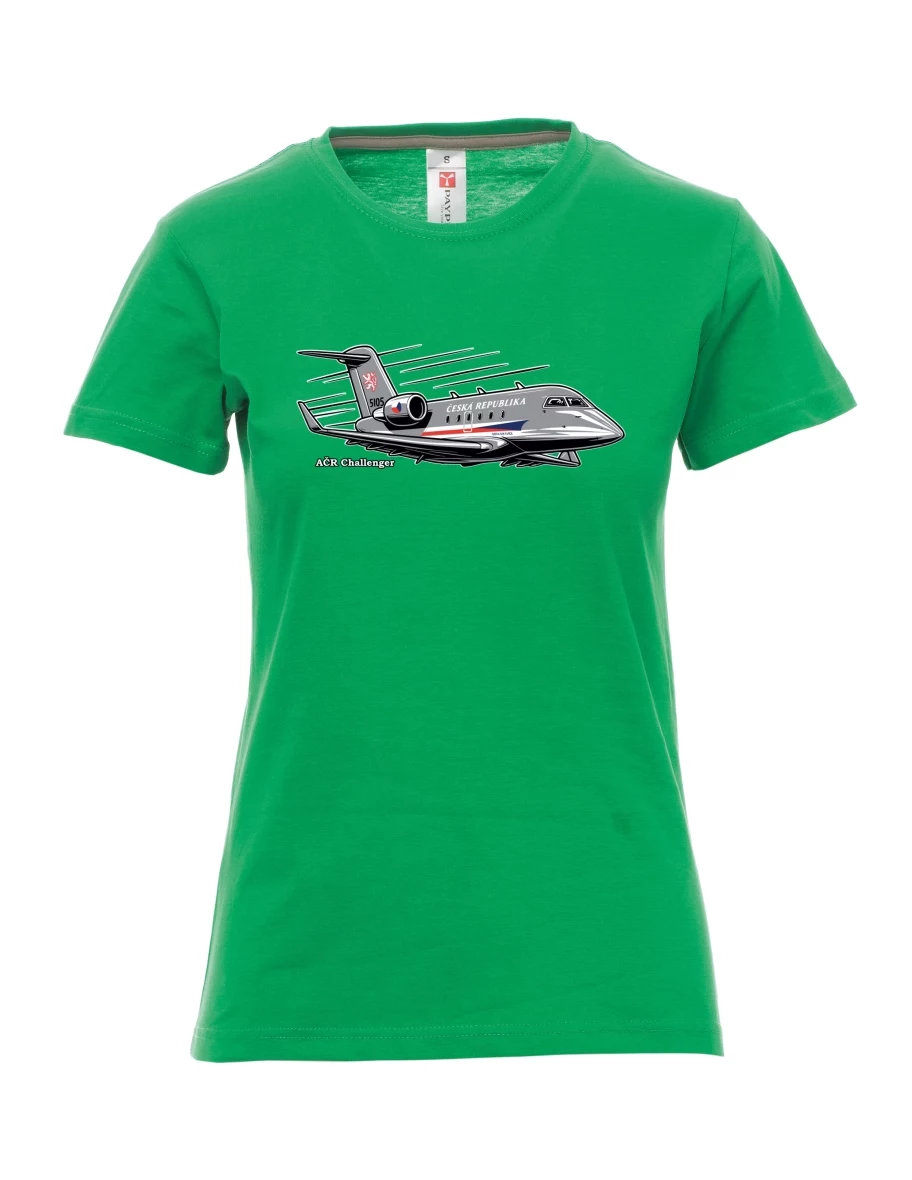 Green women´s T-shirt Aircraft AČR Challenger