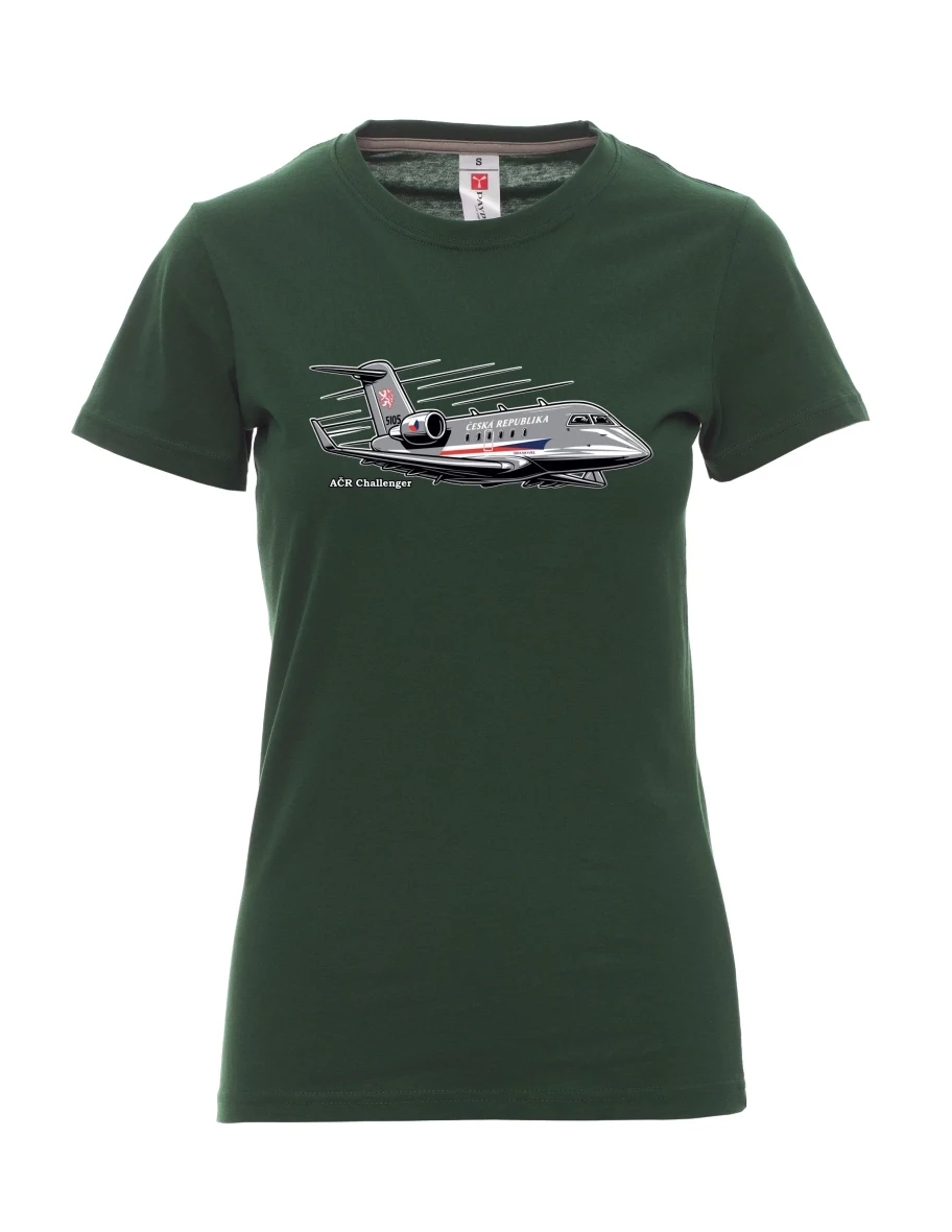 Dark green women´s T-shirt Aircraft AČR Challenger