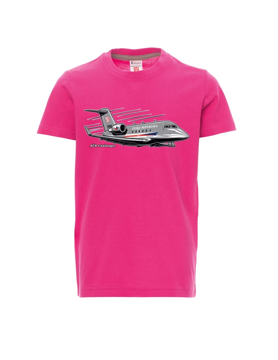 Pink children´s T-shirt Aircraft AČR Challenger