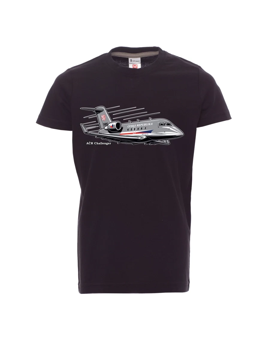 Black children´s T-shirt Aircraft AČR Challenger