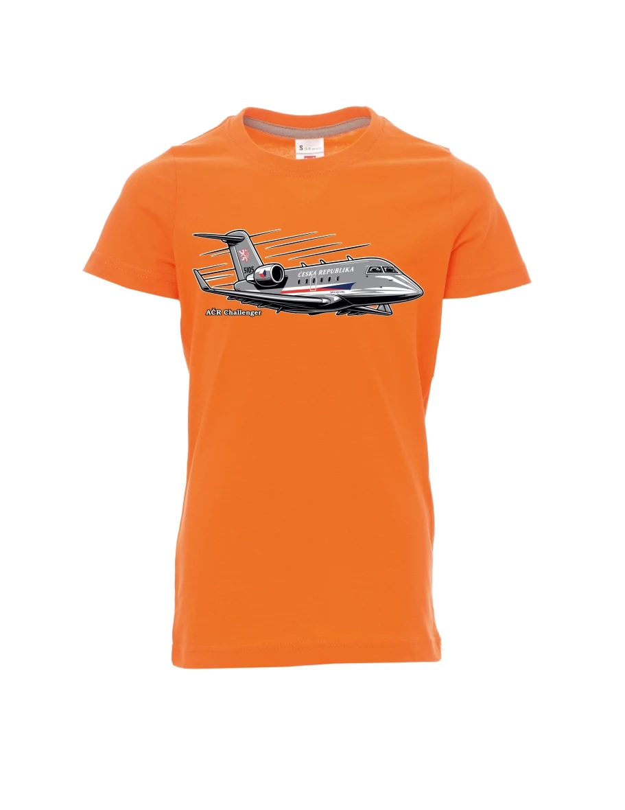 Orange children´s T-shirt Aircraft AČR Challenger
