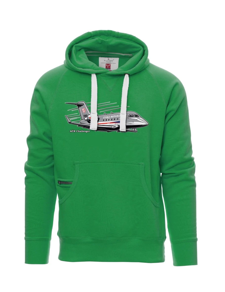 Green men´s sweatshirt Aircraft AČR Challenger