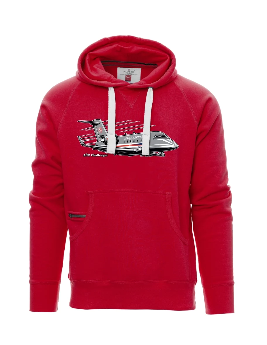 Red men´s sweatshirt Aircraft AČR Challenger