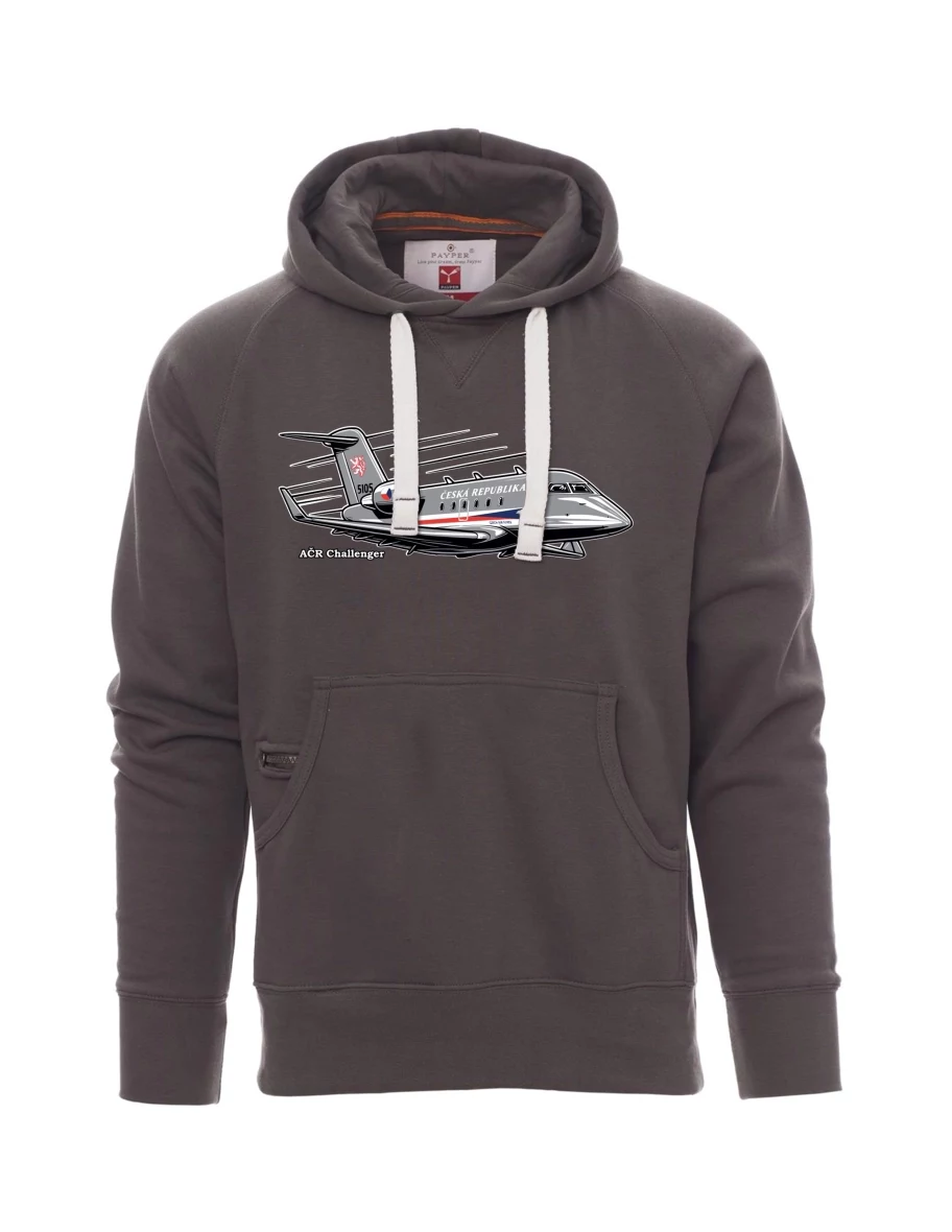 Grey men´s sweatshirt Aircraft AČR Challenger