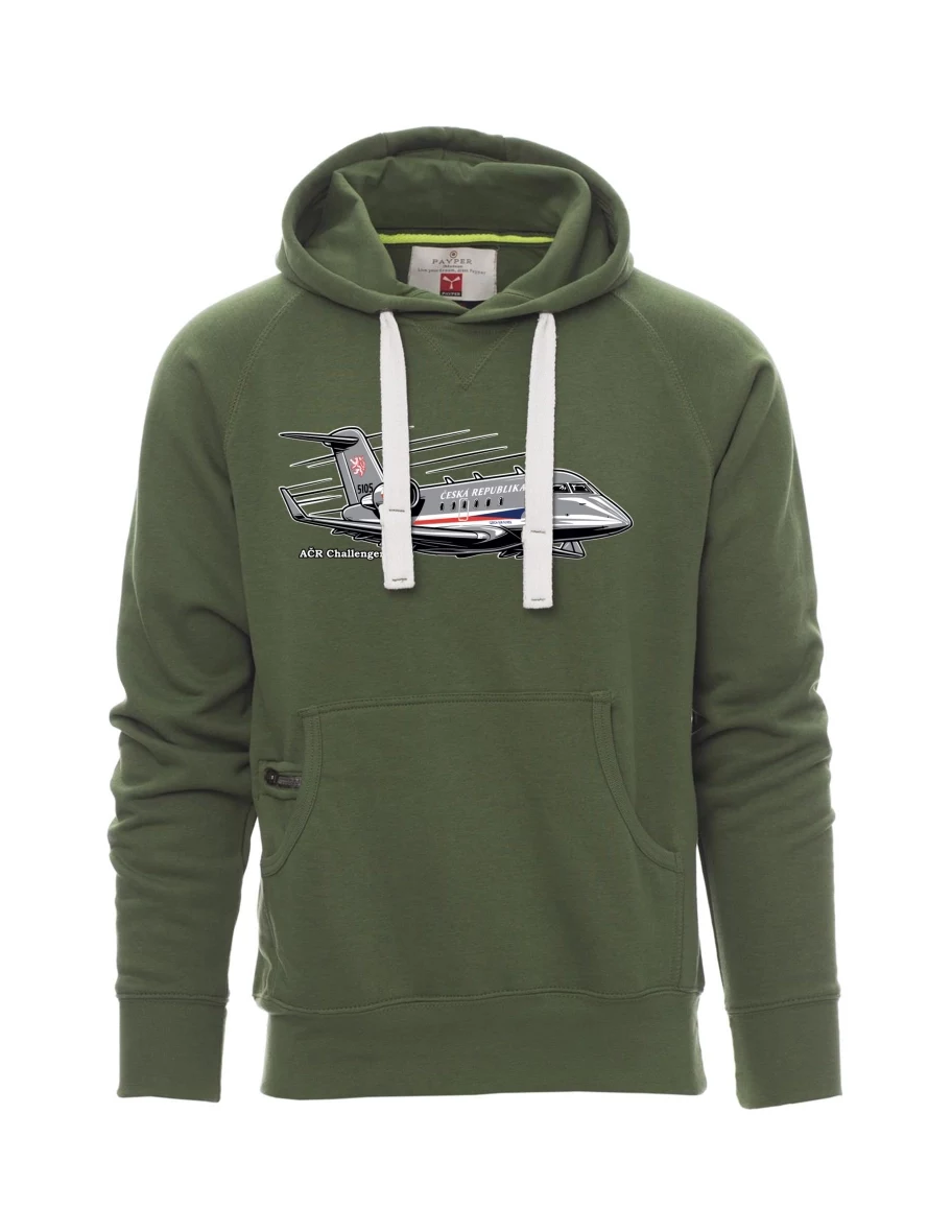 Dark green men´s sweatshirt Aircraft AČR Challenger
