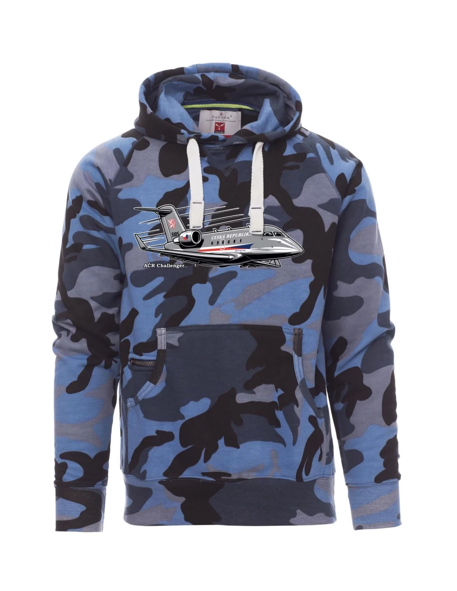 Camouflage blue men´s sweatshirt Aircraft AČR Challenger