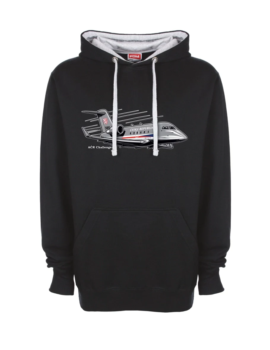 Grey-black sweatshirt Aircraft AČR Challenger