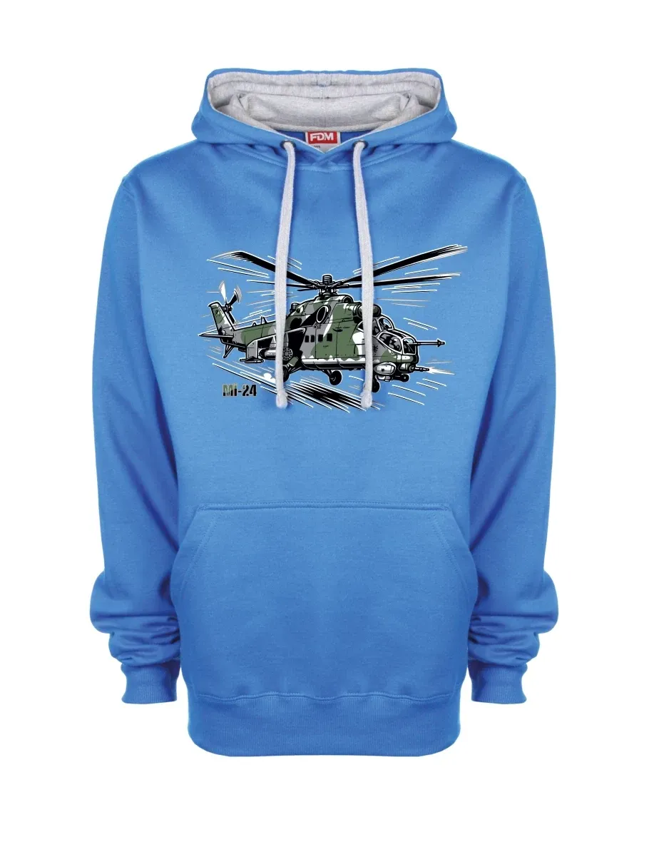 Grey-blue sweatshirt Helicopter Mi-24