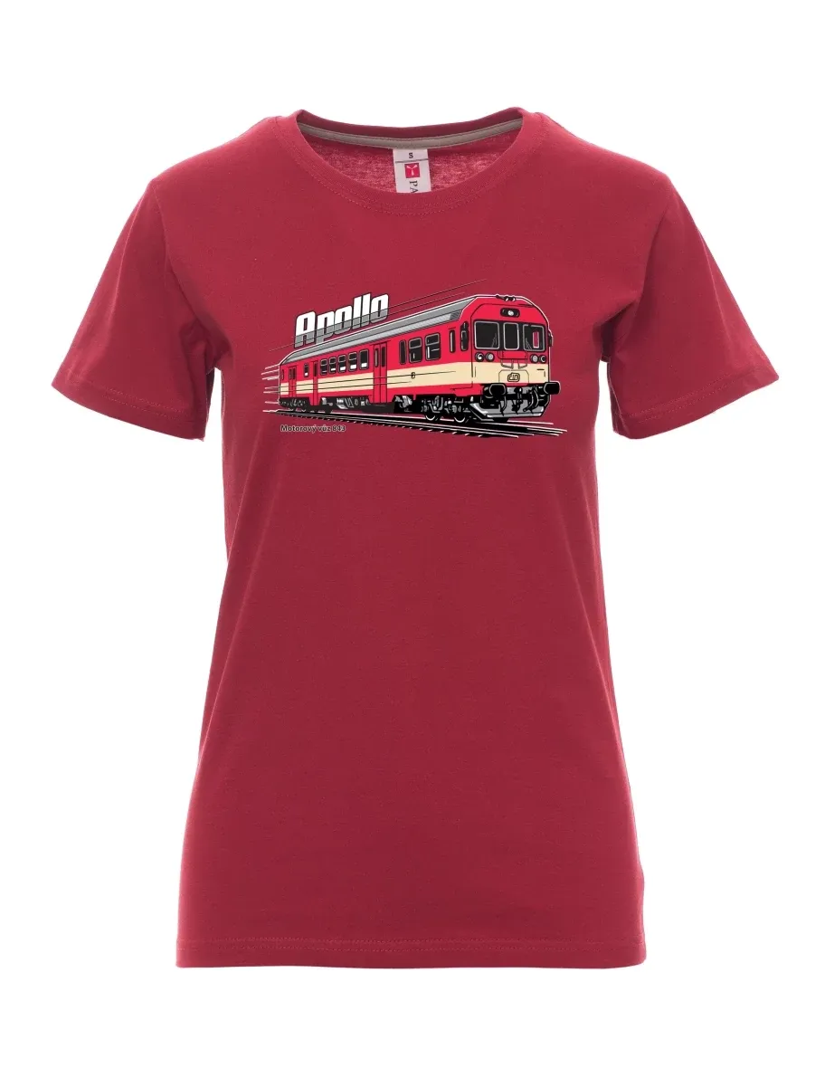 Burgundy women´s T-shirt Railcar 843 “Apollo”
