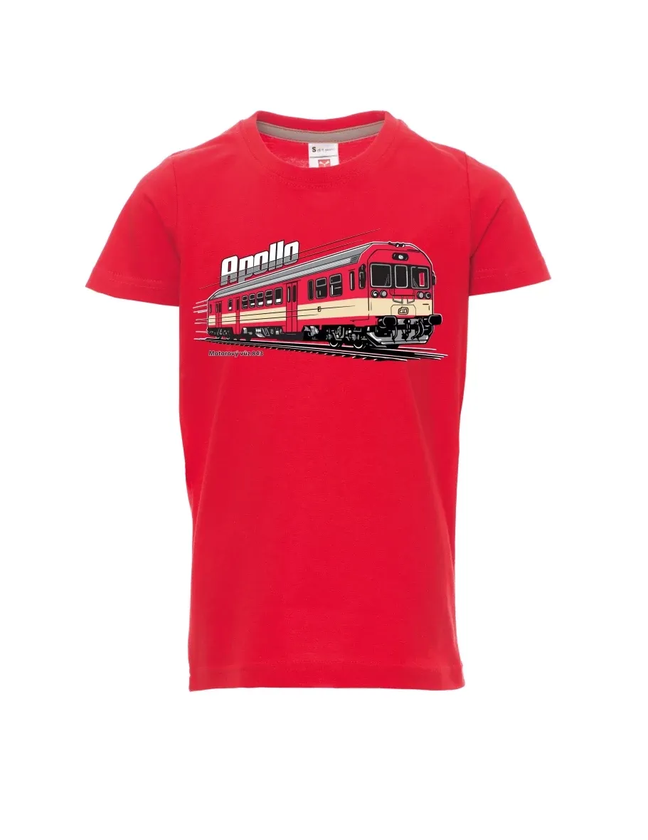 Red children´s T-shirt Railcar 843 “Apollo”