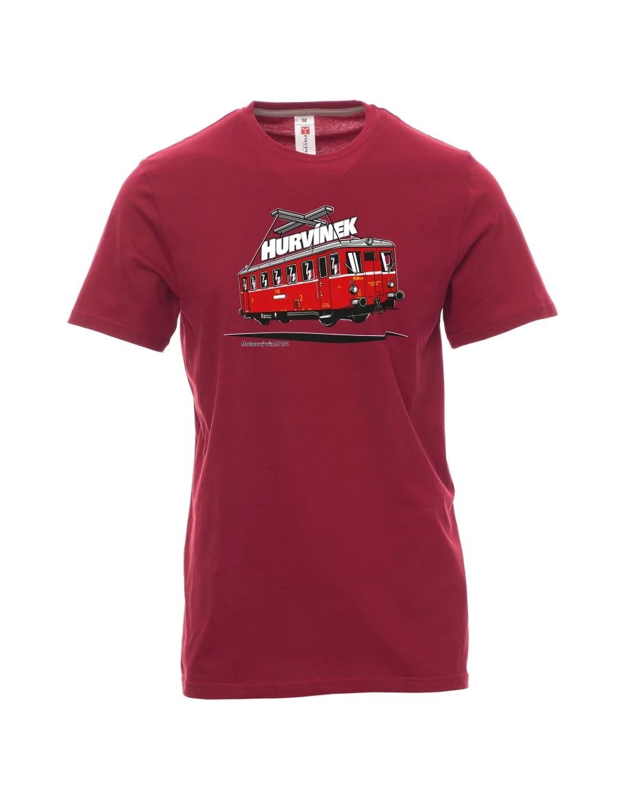 Dark red men´s T-shirt Railcar M 131 “Hurvínek”